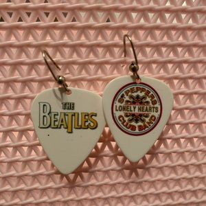 The Beatles Lonely Hearts Guitar Pick Earrings